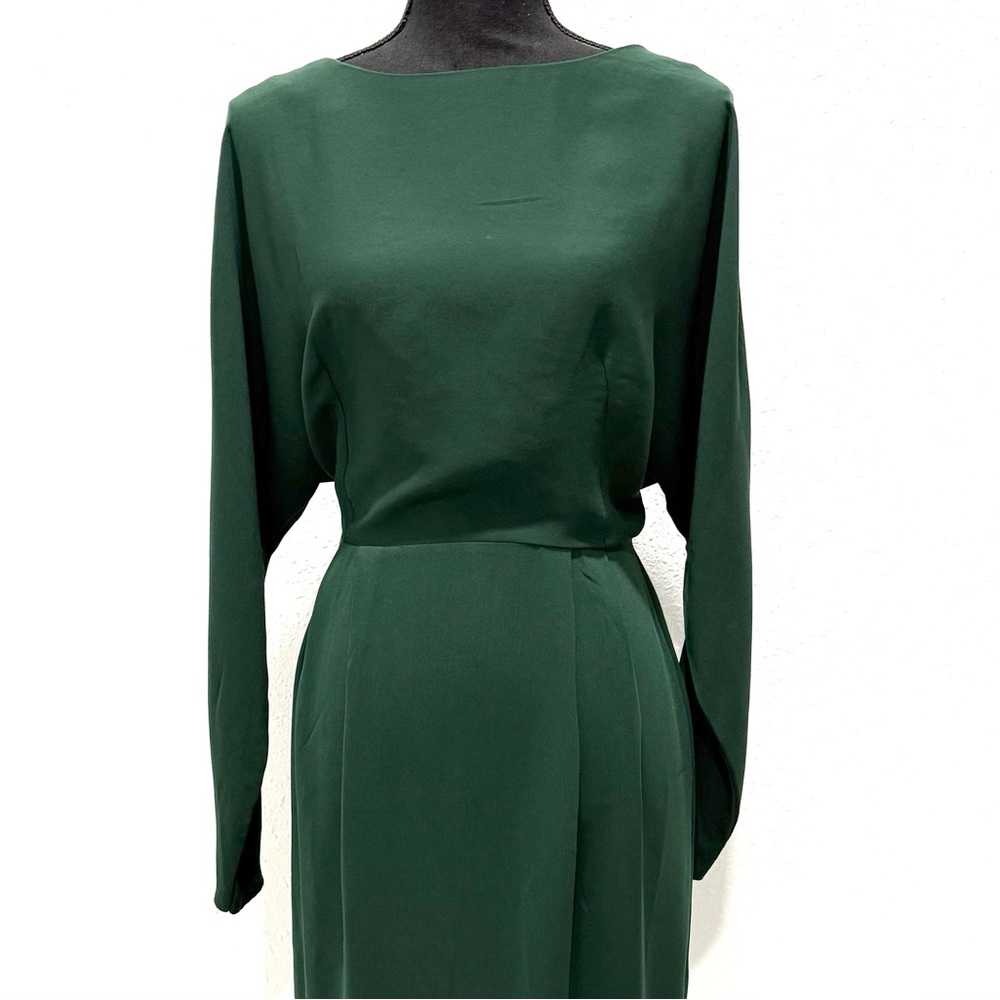 ASOS Dark Green Backless long sleeves Dress 8 - Picture 4 of 9